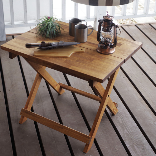 職人仕上げ】木の折りたたみテーブル / ショコラ色 / ラジアータパイン