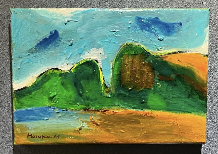 山のある風景 絵画 haruka831m 通販 19489275｜Creema(クリーマ)