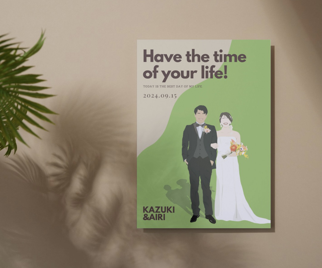 【似顔絵ウェルカムボード｜スチレンボードVer.】