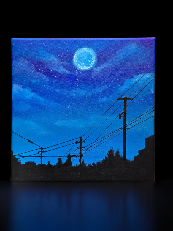 抽象画 太陽と夜空 アクリル画 抽象画 太陽と夜空 アクリル画 【A-142/24】抽象画 風景画 夜空 宇宙