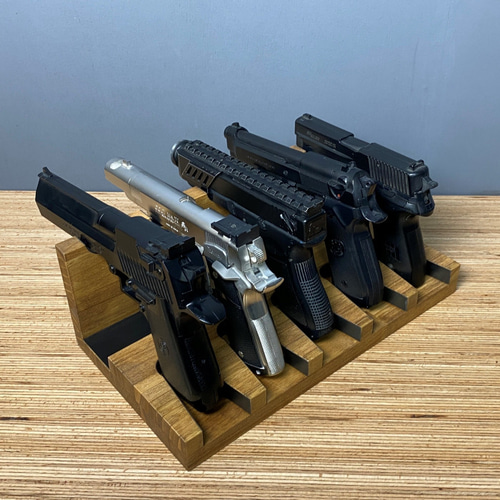 WOODWORKS ハンドガンスタンド5丁掛 木製 日本製 3Collars