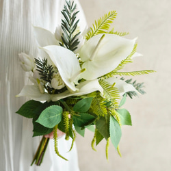 ミモザとチューリップのブーケ アーティフィシャルフラワーブーケ