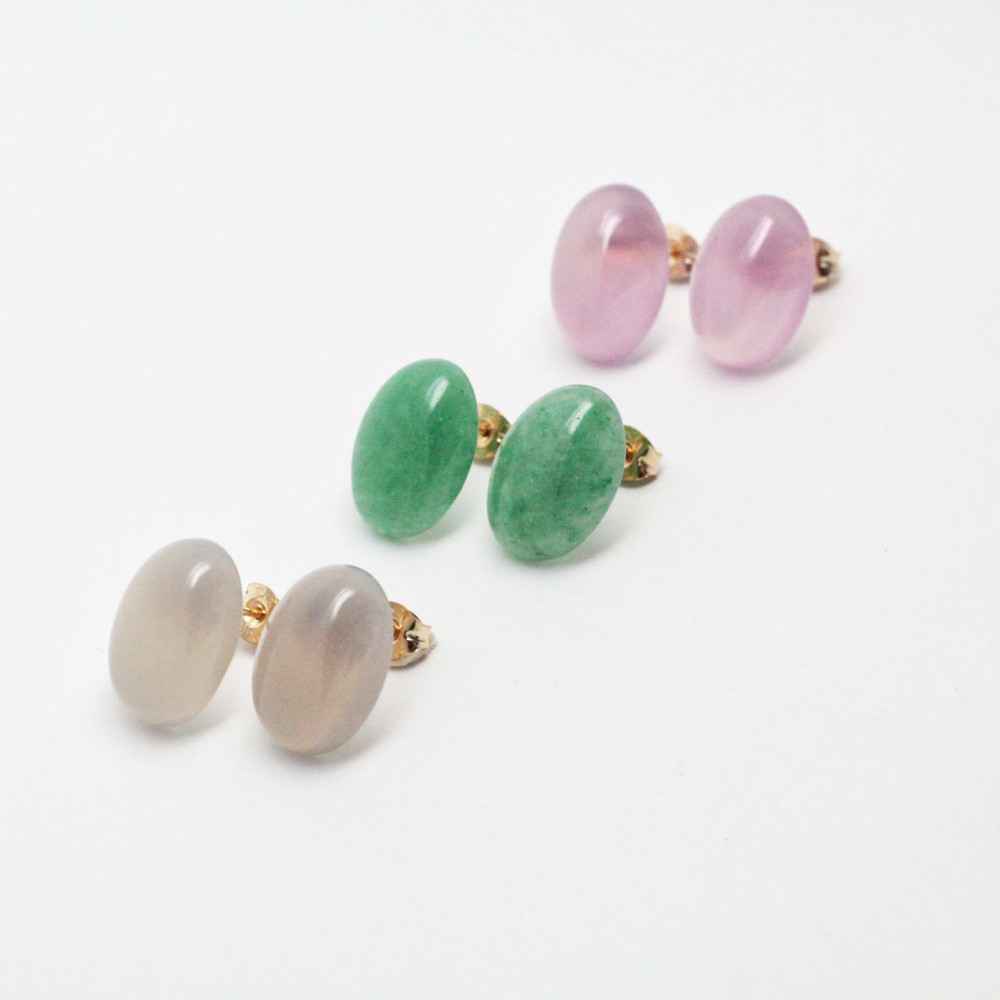 【天然石】天然石カボションピアス　K14GF　P164789