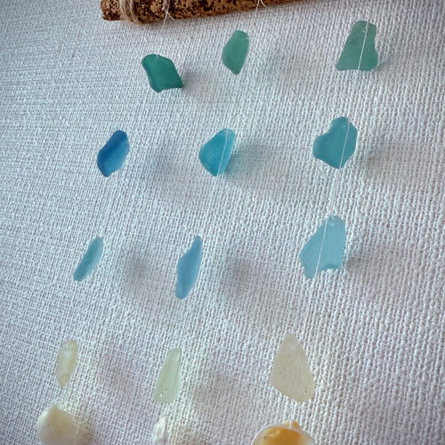 3連ガーランド/貝殻/シーグラス/サンゴ/海/夏/西海岸/カリフォルニア