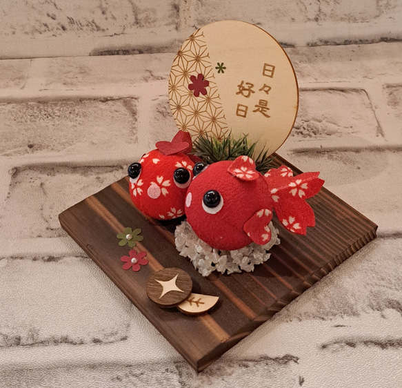 夏飾り♥️涼風きんぎょ♥️金魚の置物 夏のインテリア 2枚目の画像