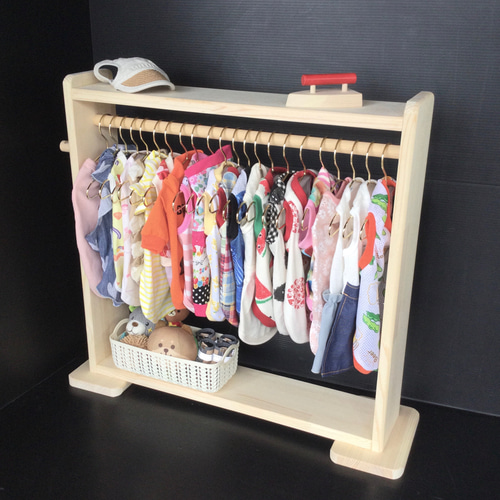 ペット、犬用 ハンガーラック 60 木製 ペット服・アクセサリー