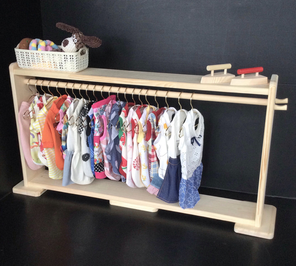 ペット、犬用 ハンガーラック 90 木製 ペット服・アクセサリー 大人の