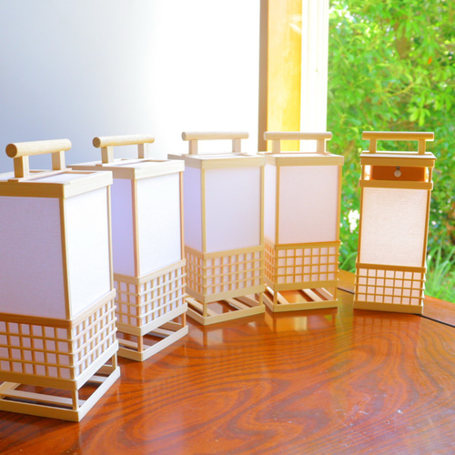 下町の灯火『狐窓』人感センサーライト 25cm手持ち行灯/行燈 スタンド