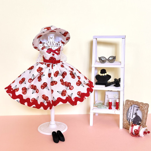 チェリー ポップドレス パニエセット 1/6ドール 22cmドール その他人形