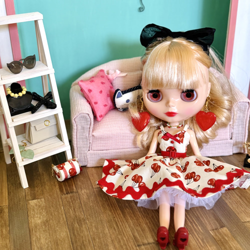 チェリー ポップドレス パニエセット 1/6ドール 22cmドール
