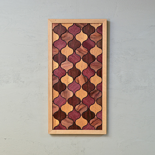 一点物】新しいインテリアのウォールアート/4種の天然無垢材を使用した