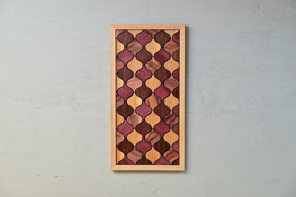 一点物】新しいインテリアのウォールアート/4種の天然無垢材を使用した