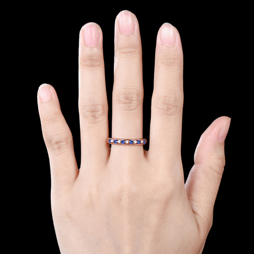 7月の誕生石 ルビー カップルリング 9月の誕生石 ブルー