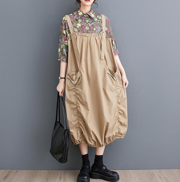 【メーカー直売】 サロペット レディース 大きいサイズ ワンピース 新品 秋 春夏 サロペット・オーバーオール・オールインワン