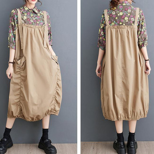 大きいサイズ レディース サロペット ワンピース 春夏 秋 新品