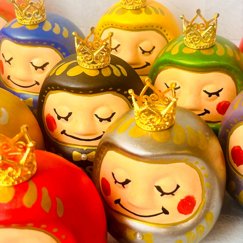 名前・文字入れ可♡】みまもりだるまの貯金箱/王冠付き♡選べるカラー