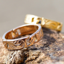 ハワイアンジュエリー リング 指輪 鎖 チェーン スクロール 波 記念日