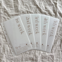 日本未発売　韓国　diarium バインダーセット② pink 二つ折りm5バインダー財布 曜日リフィルセット 二つ折り