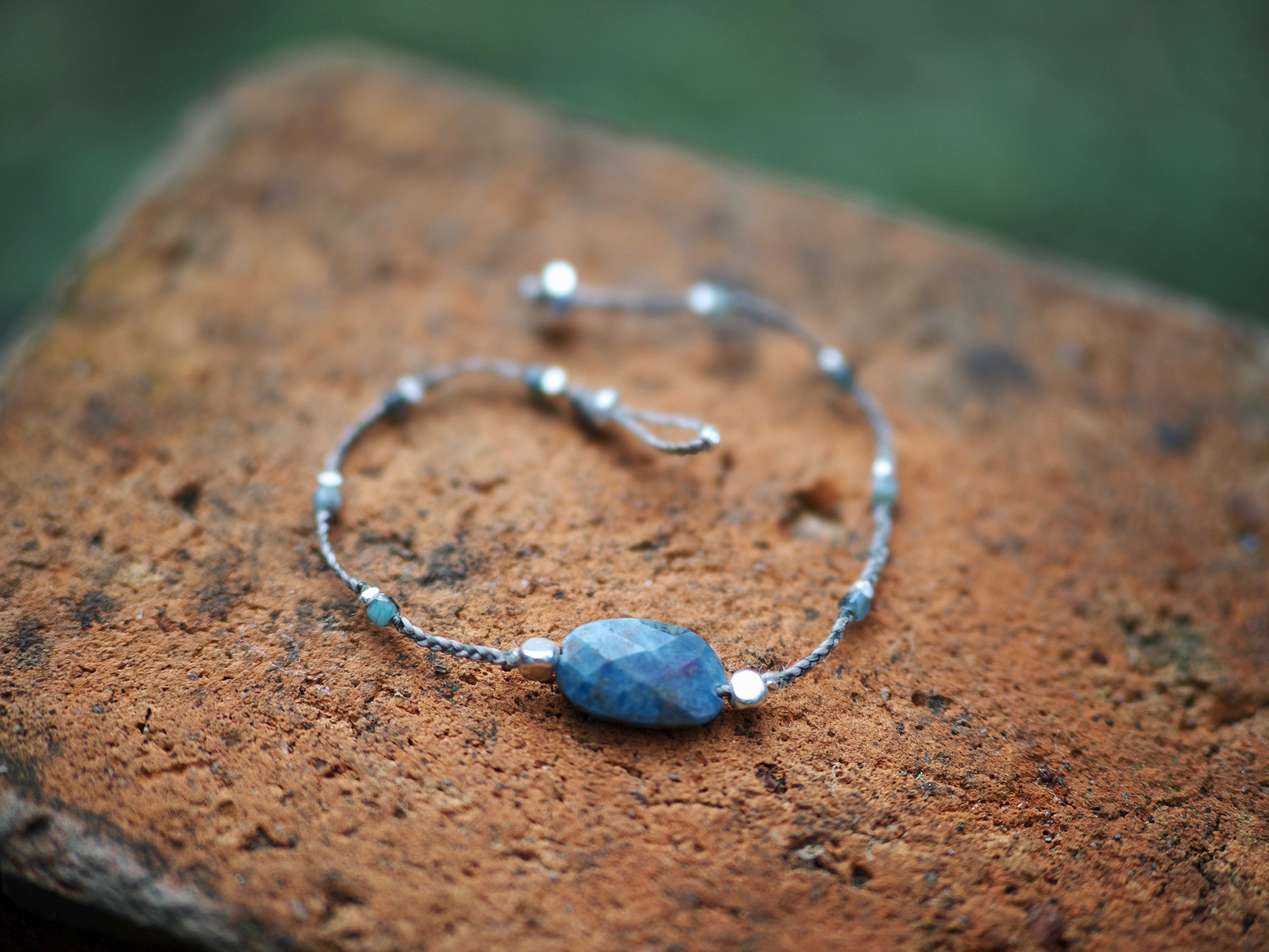 -Ruby in zoisite- code bracelet