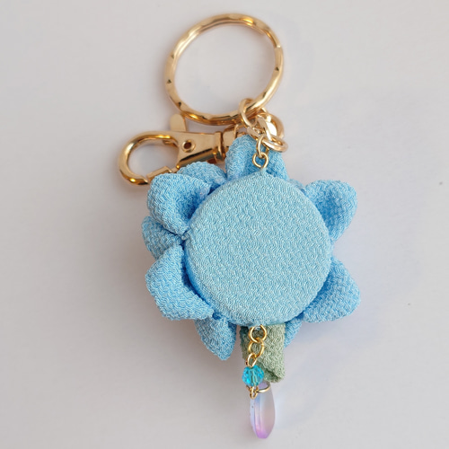 あじさい 紫陽花 キーホルダー バッグチャーム キーホルダー つまみ