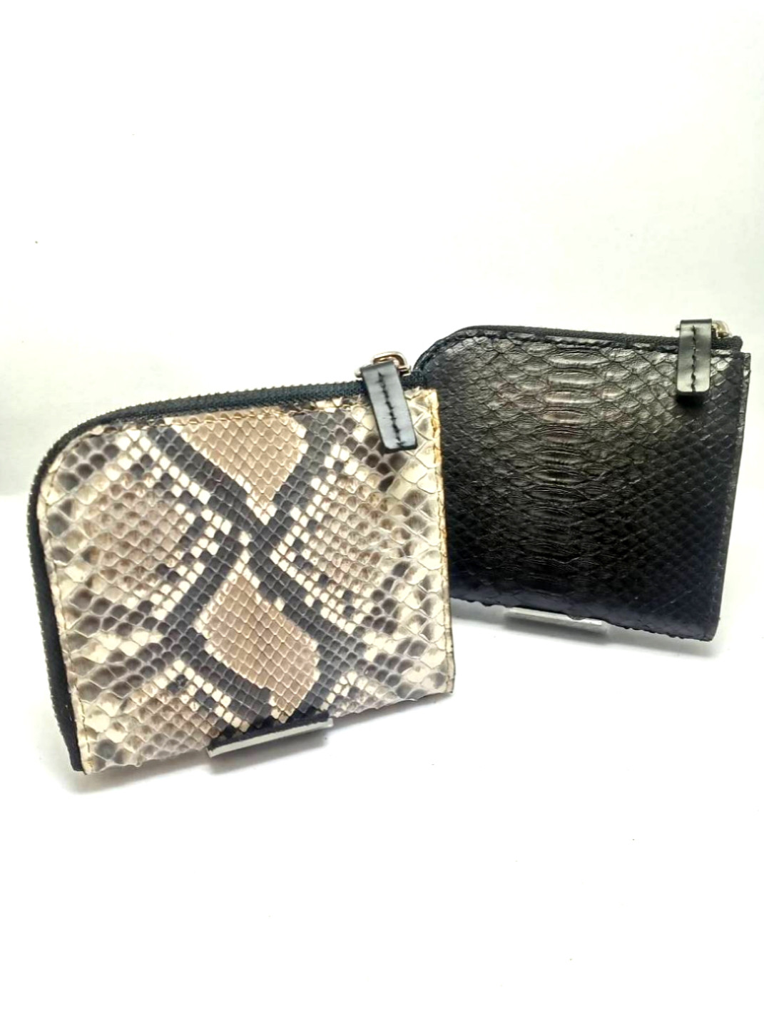 コンパクト財布(パイソン/ヘビ革)