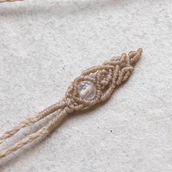 カーネリアンとマラカイトマクラメネックレスmac424 6枚目の画像