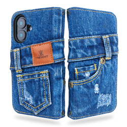 JAPAN BLUE JEANS コラボ iPhone 12 mini 兼用 手帳型 デニム