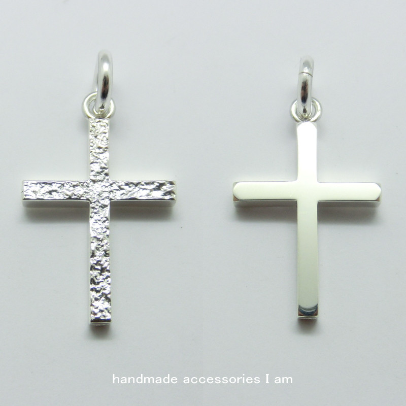 受注生産商品　テスクチャー　リバーシブル　クロスペンダント　シルバー925　IP0206