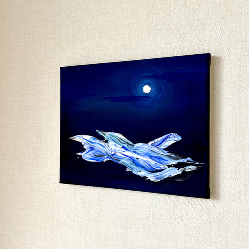 月と波 テクスチャーアート 立体・オブジェ yuko_flor_art 通販