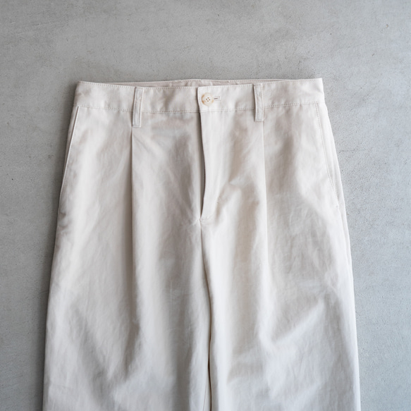 twill cotton linen/tack pants/pearled ivory/size1.2 14枚目の画像