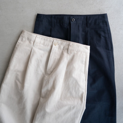 twill cotton linen/tack pants/pearled ivory/size1.2 13枚目の画像