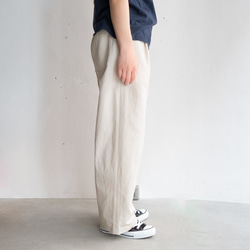 twill cotton linen/tack pants/pearled ivory/size1.2 9枚目の画像