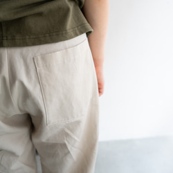 twill cotton linen/tack pants/pearled ivory/size1.2 11枚目の画像