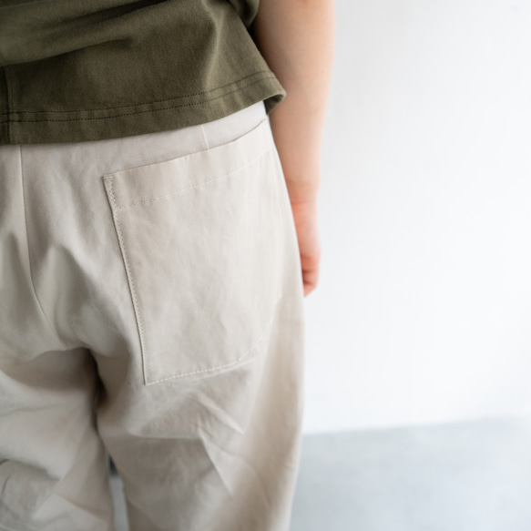 twill cotton linen/tack pants/pearled ivory/size1.2 11枚目の画像