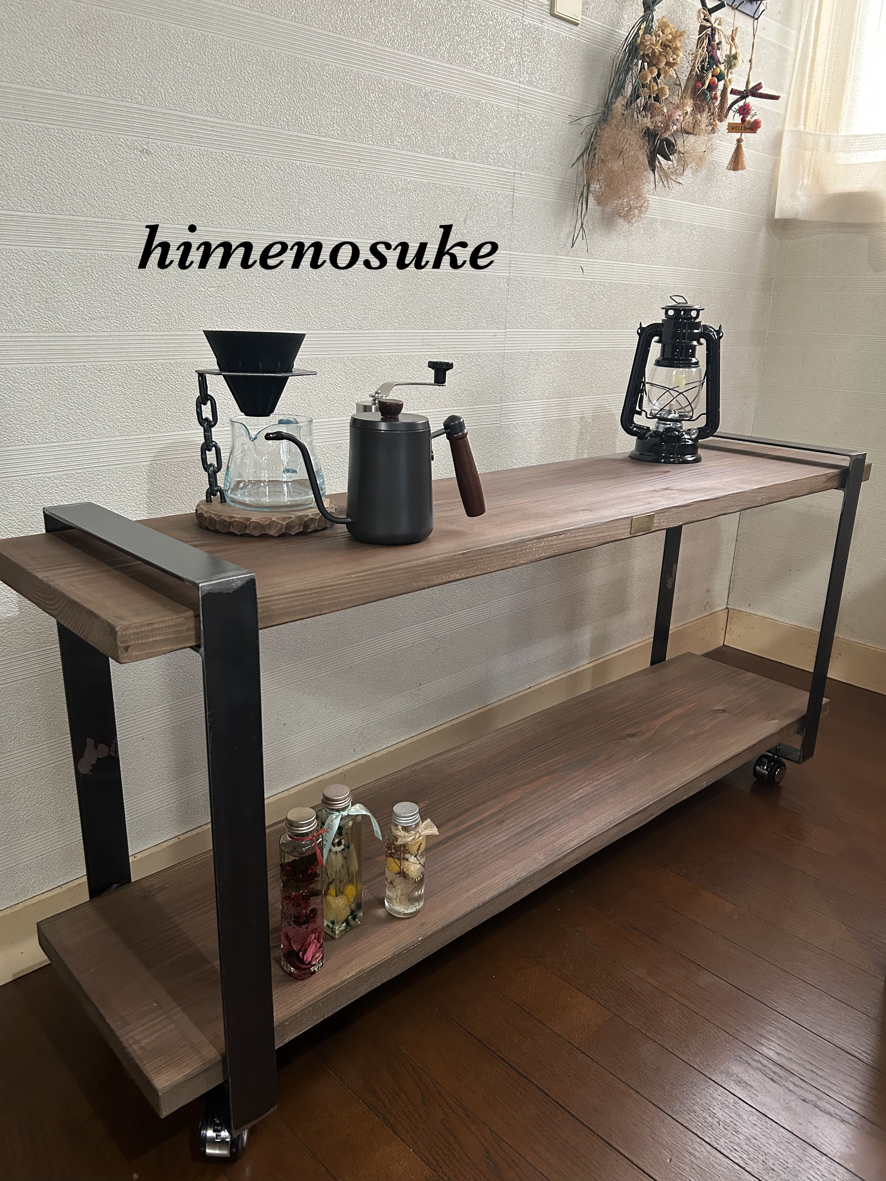 ☆送料込み☆無骨なテレビボード　即購入OK テレビ台　アイアンシェルフ　インダストリアル　什器