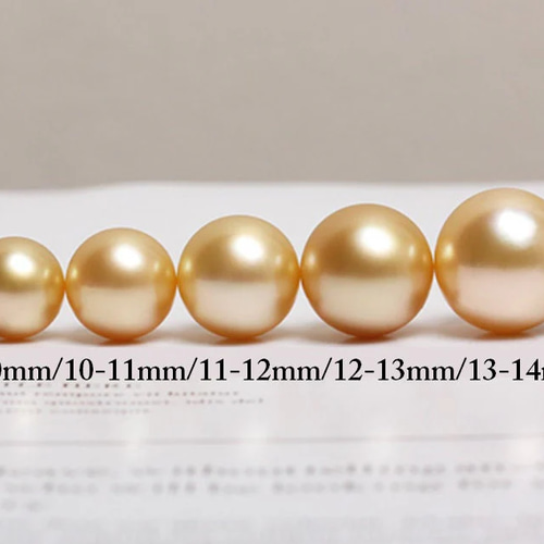 La Corser】輸入 10-13mm 南洋ゴールドパールリング 18Kゴールド