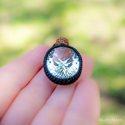 レア・希少！BIGサイズ！圧倒的な輝き！浄化・運気アップをお求めのあなたへ！concaveカット水晶とチクナルドラクシャ 8枚目の画像