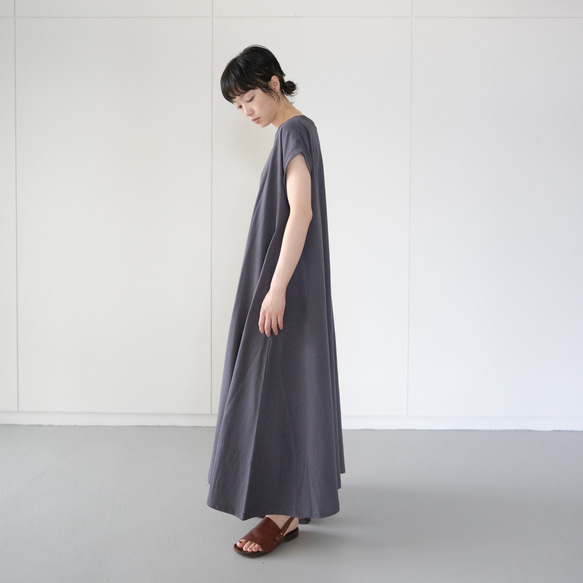 organic cotton one piece/asphalt 3枚目の画像