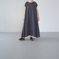 organic cotton one piece/asphalt 1枚目の画像