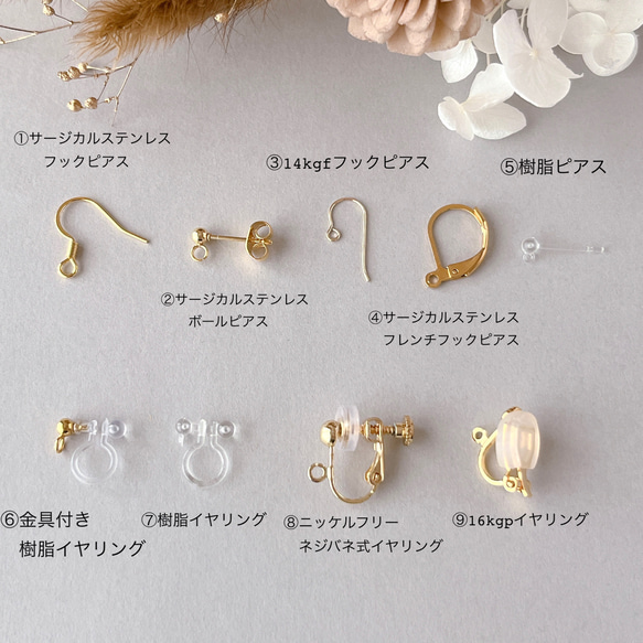 ペルー産ブルーオパールの１粒 シンプルピアス・イヤリング　14kgf 7枚目の画像