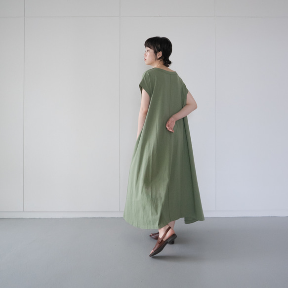 organic cotton one piece/vineyard green 5枚目の画像