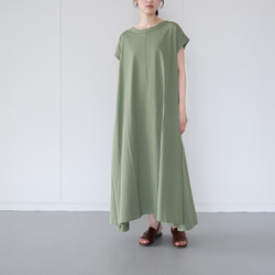 organic cotton one piece/vineyard green 1枚目の画像