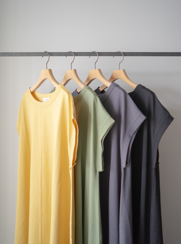 organic cotton one piece/vineyard green 12枚目の画像