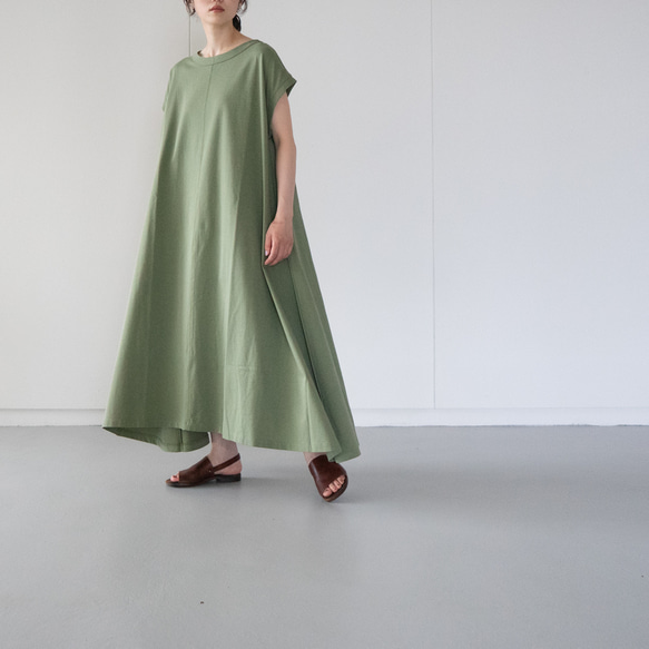 organic cotton one piece/vineyard green 2枚目の画像