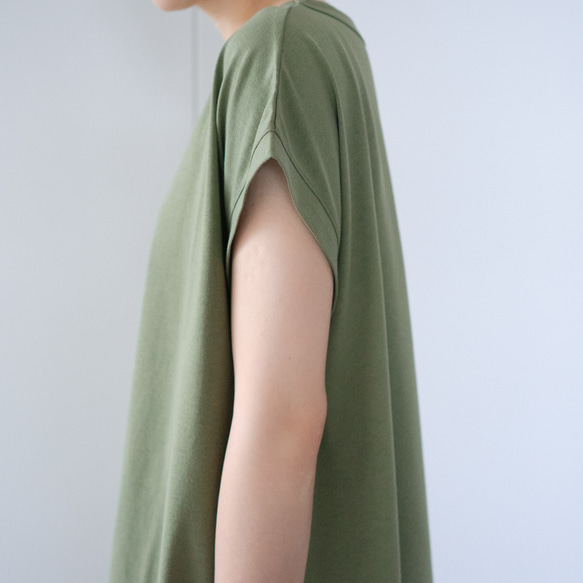 organic cotton one piece/vineyard green 8枚目の画像