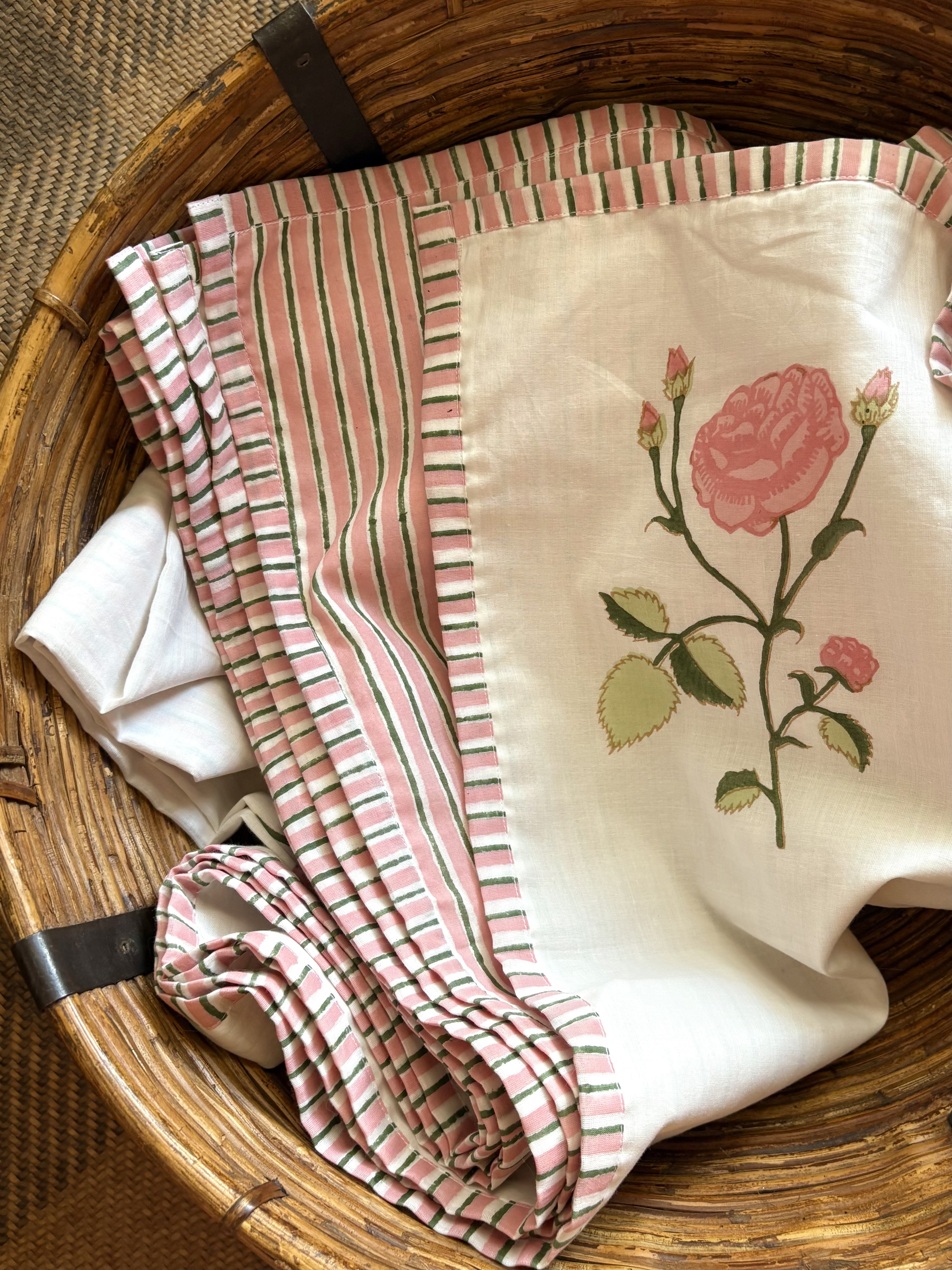 インド綿 ブロックプリント ドハールケット (肌掛け)