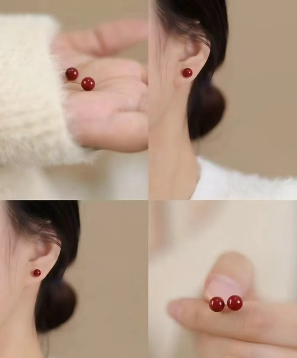 選ぶなら （イタリア産） 天然サンゴ 6.5-7mm ピアス ピアス 18K金 アクセサリー