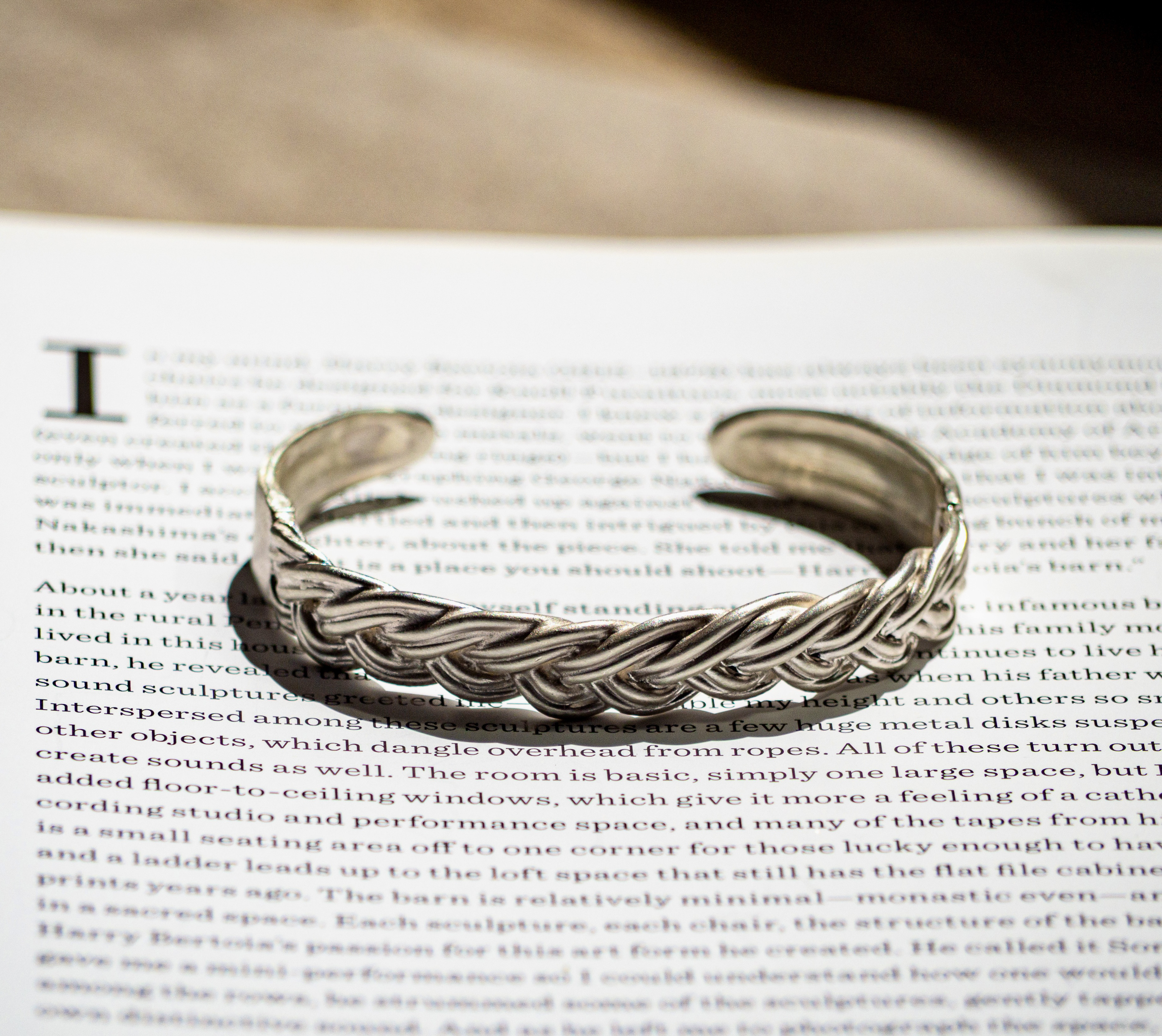 Vintage style braided bangle / 四つ編みバングル　シルバー925・真鍮/送料無料