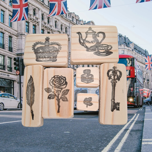 クラシカルな英国の香りを紙面に ― イギリスモチーフスタンプセット