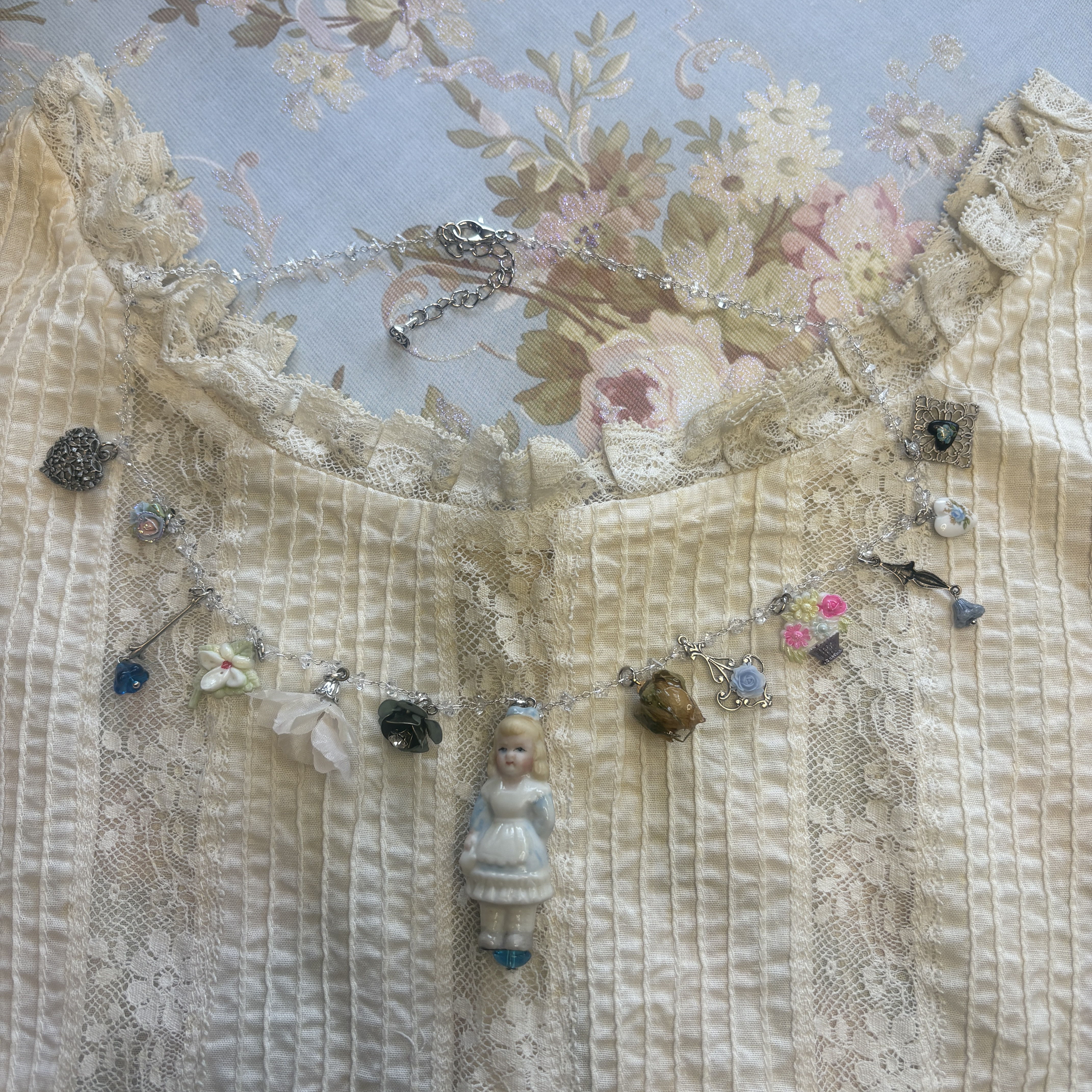 ミニミニドール•ペンダント＊ブルー（アリス）